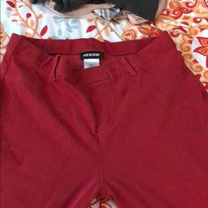 Red pants cotton polyester and spandex